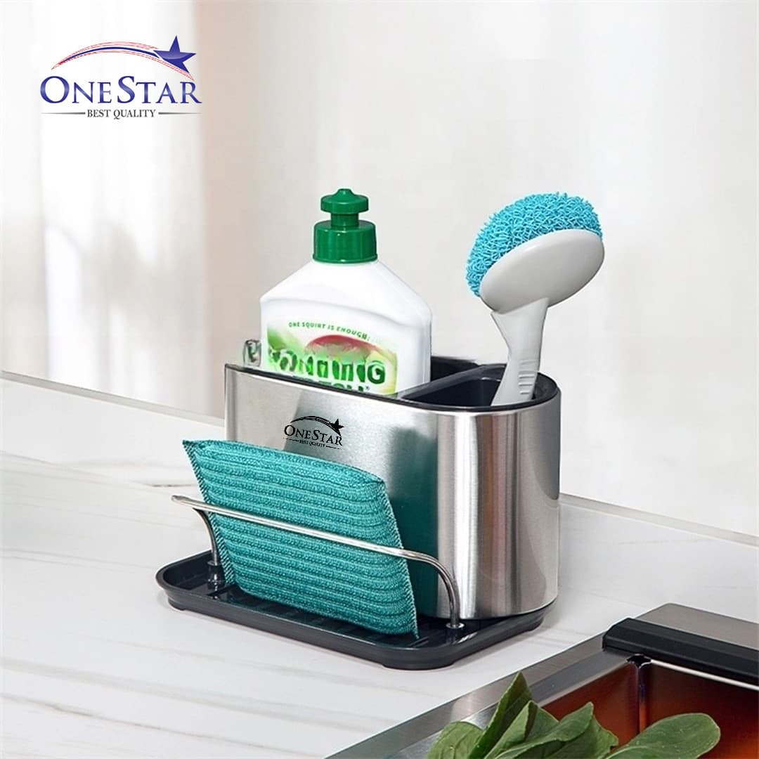 Sink Organiser/Cutlery Holder/Spoon Holder 84179 Stainless Steel সিঙ্ক অরগানাইজার / কাটলারি হোল্ডার / চামচ রাখার স্ট্যান্ড ৮৪১৭৯ (স্টেইনলেস স্টিল)