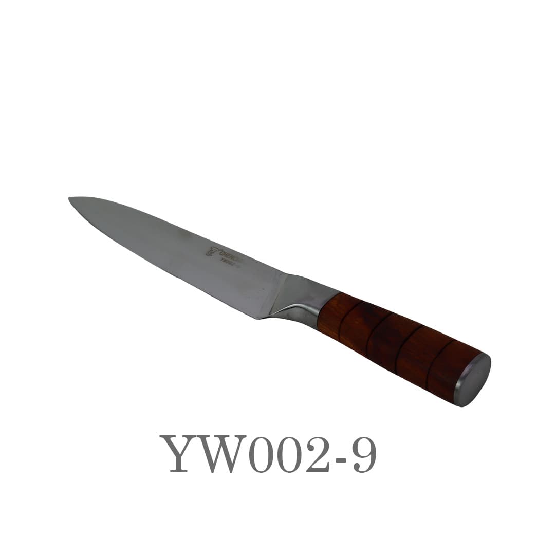 13.5" Wooden Handle Chef Knife YW002-9(১৩.৫" কাঠের হাতল শেফ নাইফ (YW002-9)